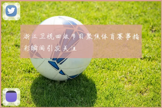 浙江卫视回放节目聚焦体育赛事精彩瞬间引发关注
